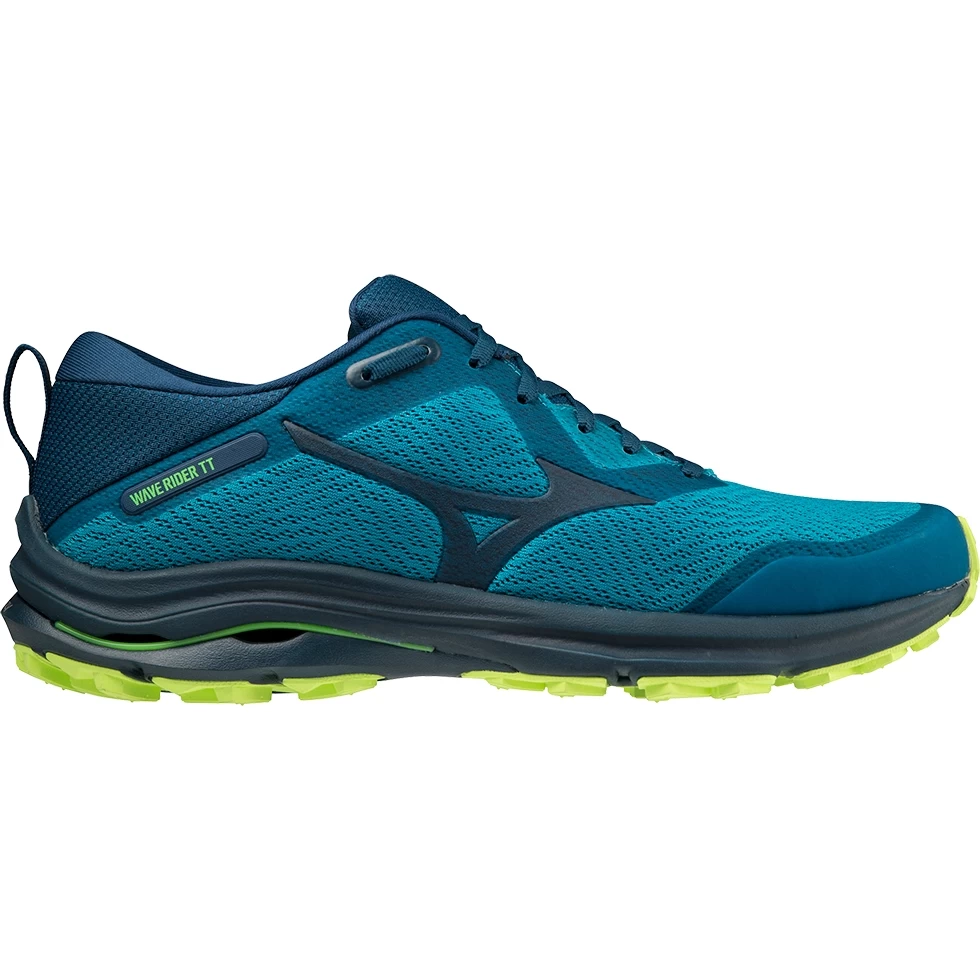 Mizuno Wave Rider TT Running Shoes Men - Algiers Blue / Gibraltar Sea / Neo Lime 2 Mizuno Wave Rider TT Running Shoes Men - Algiers Blue / Gibraltar Sea / Neo Lime - Image 2