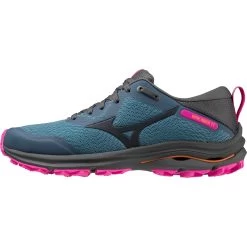 Mizuno Wave Rider TT Running Shoes Women - Provincial Blue / Iron Gate / Magnificent Magenta