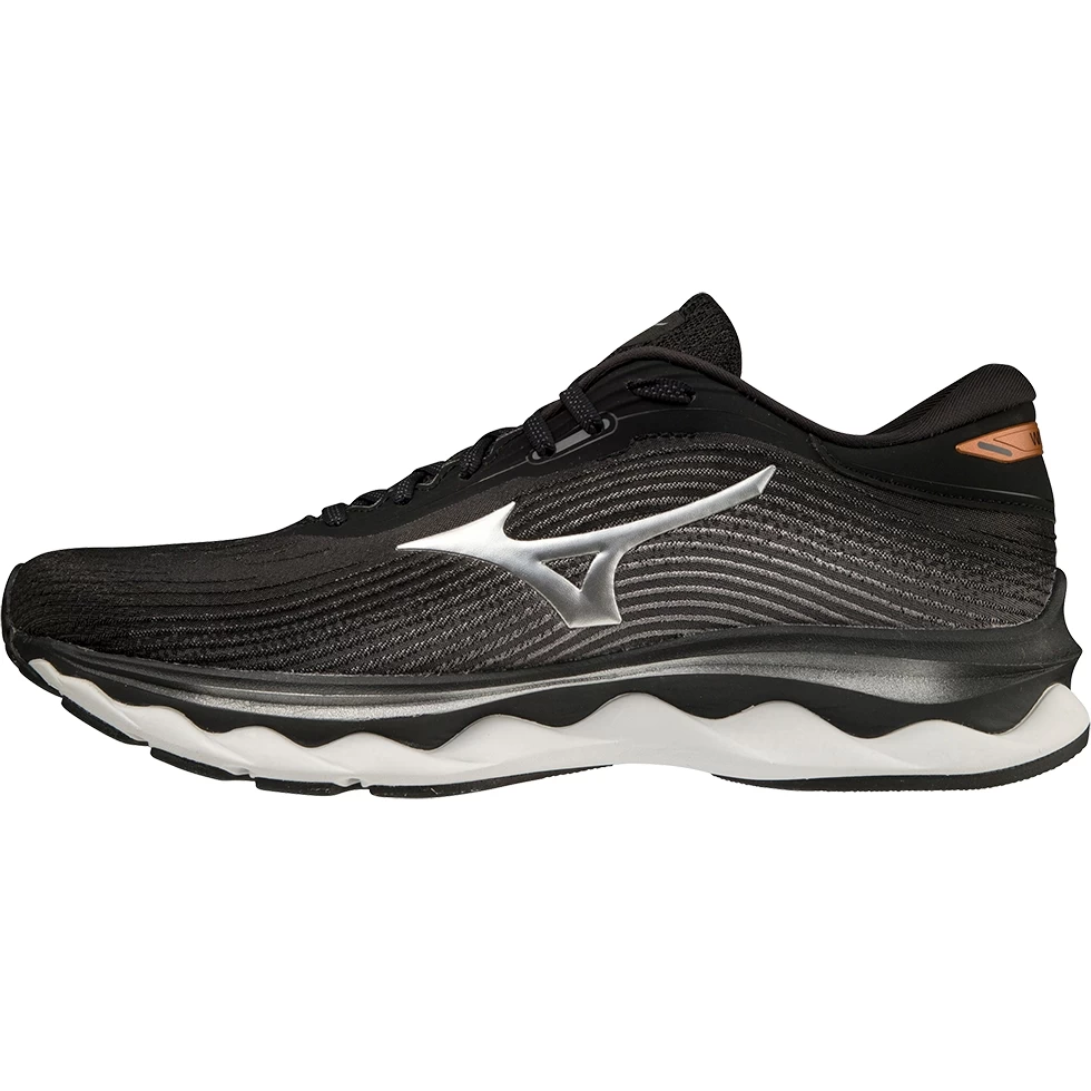 Mizuno Wave Sky 5 Running Shoes Men - Black / Silver / Orange Copper 2 Mizuno Wave Sky 5 Running Shoes Men - Black / Silver / Orange Copper - Image 2