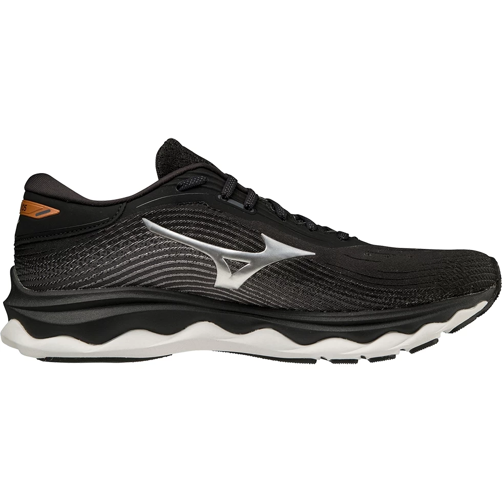 Mizuno Wave Sky 5 Running Shoes Men - Black / Silver / Orange Copper 4 Mizuno Wave Sky 5 Running Shoes Men - Black / Silver / Orange Copper - Image 4