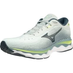 Mizuno Wave Sky 5 Running Shoes Men - Misty Blue / Orion Blue / Neo Lime