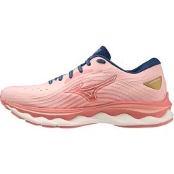 Mizuno Wave Sky 6 Running Shoes Women - Peach Bud / Vaporous Gray / Estate Blue