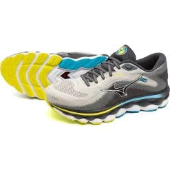Mizuno Wave Sky 7 Running Shoes Men - Pearl Blue / White / Bolt 2