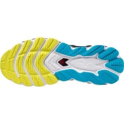 Mizuno Wave Sky 7 Running Shoes Men - Pearl Blue / White / Bolt 2 -Mizuno Store mizuno wave sky 7 trail running shoes pearl blue white bolt 2 9 1504008