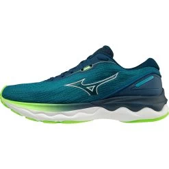 Mizuno Wave Skyrise 3 Running Shoes Men - Algiers Blue / White / Green Gecko