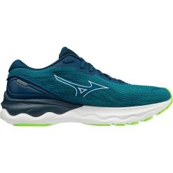 Mizuno Wave Skyrise 3 Running Shoes Men - Algiers Blue / White / Green Gecko -Mizuno Store mizuno wave skyrise 3 running shoes algiers blue white green gecko 3 1236225