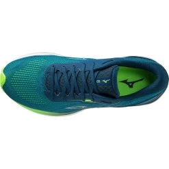 Mizuno Wave Skyrise 3 Running Shoes Men - Algiers Blue / White / Green Gecko -Mizuno Store mizuno wave skyrise 3 running shoes algiers blue white green gecko 4 1236226